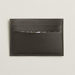 Citizen Twill Compact card holder - Green | Hermès USA