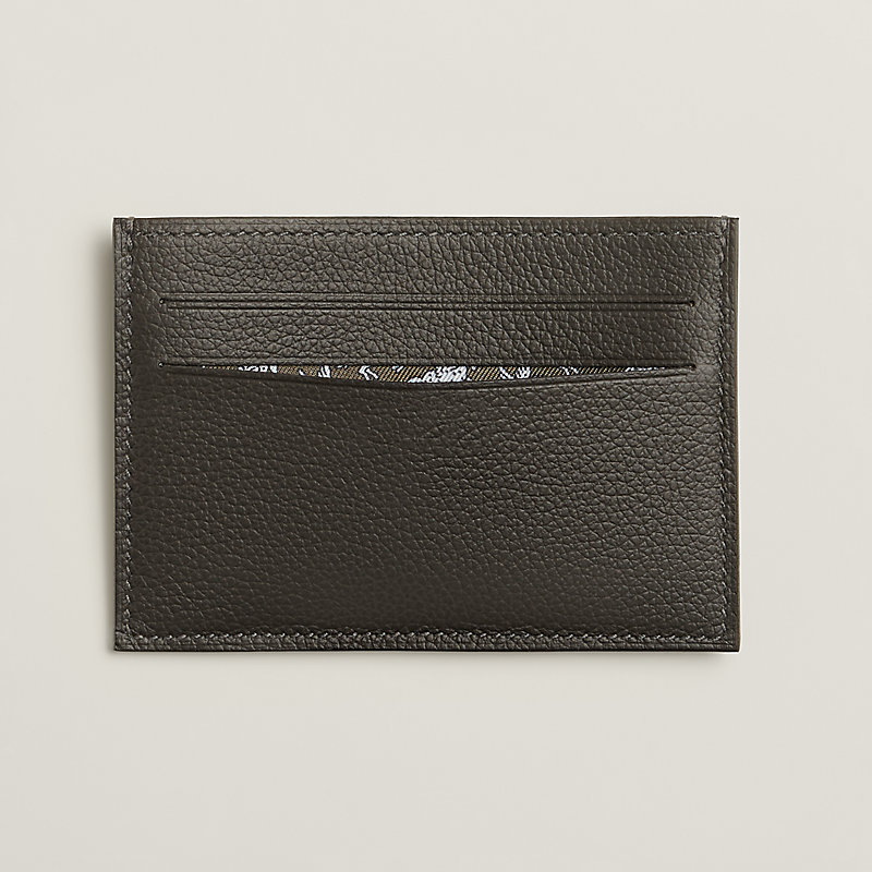 Citizen Twill Compact card holder - Green | Hermès USA