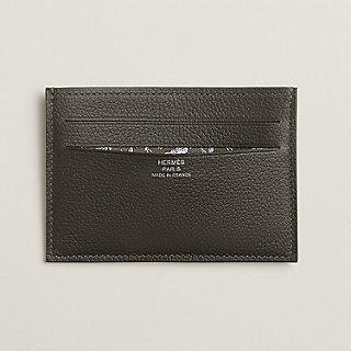 Citizen Twill Compact card holder - Green | Hermès USA
