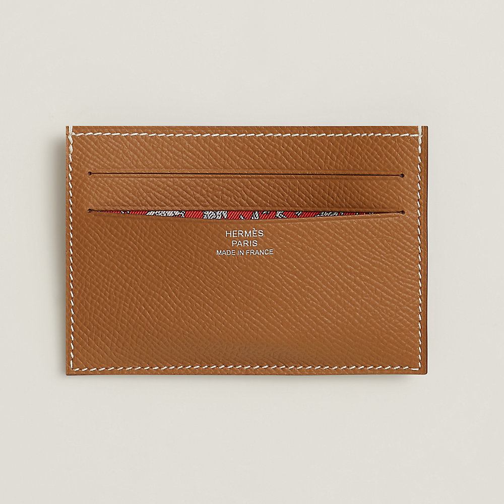 Citizen Twill Compact card holder - Grey | Hermès USA