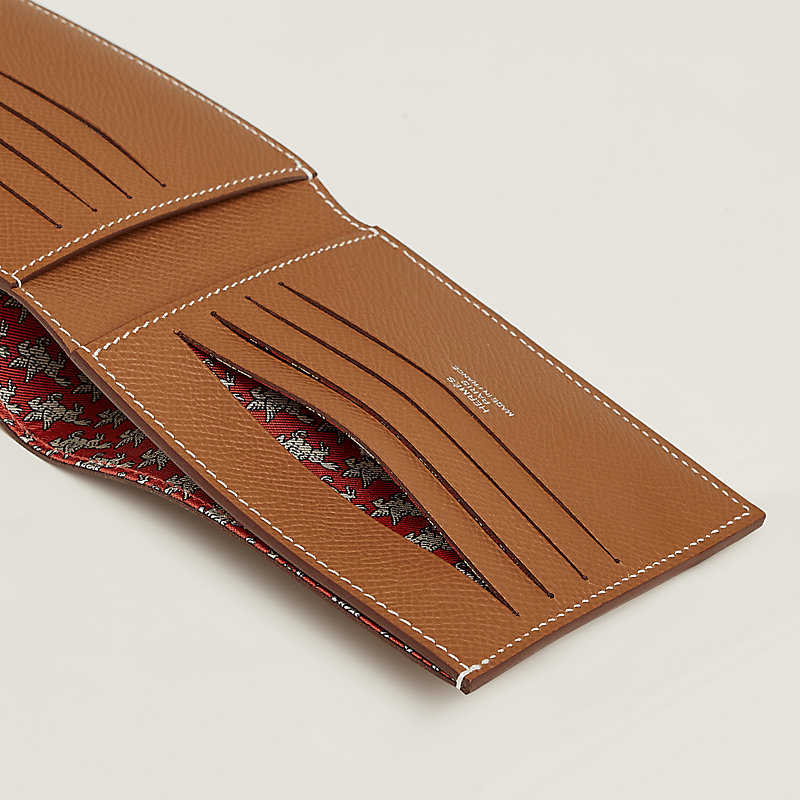 Citizen Twill Compact card holder - Grey | Hermès USA