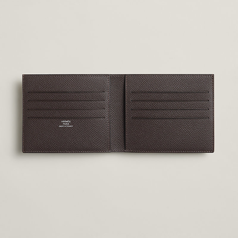 Citizen Twill Compact card holder - Red | Hermès USA