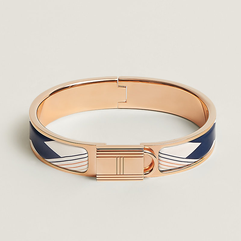 Hermes Black Enamel Gold Plated Clic H Bracelet at 1stDibs | hermes bracelet