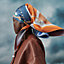 Clic-Clac double face scarf 90, View: Worn, worn, view 1 of 5