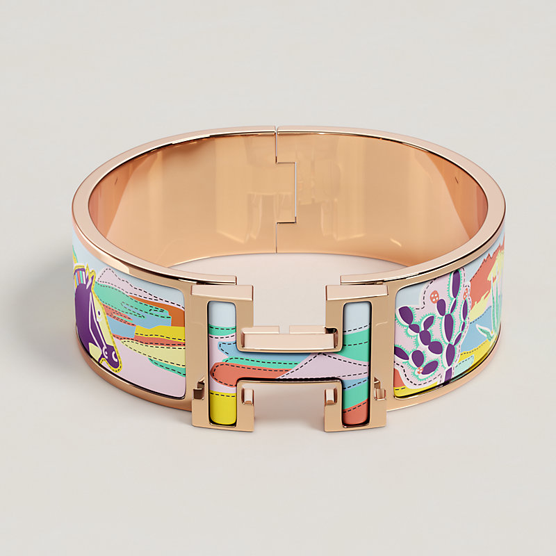Clic Clac H Bottes Story bracelet - Yellow | Hermès USA
