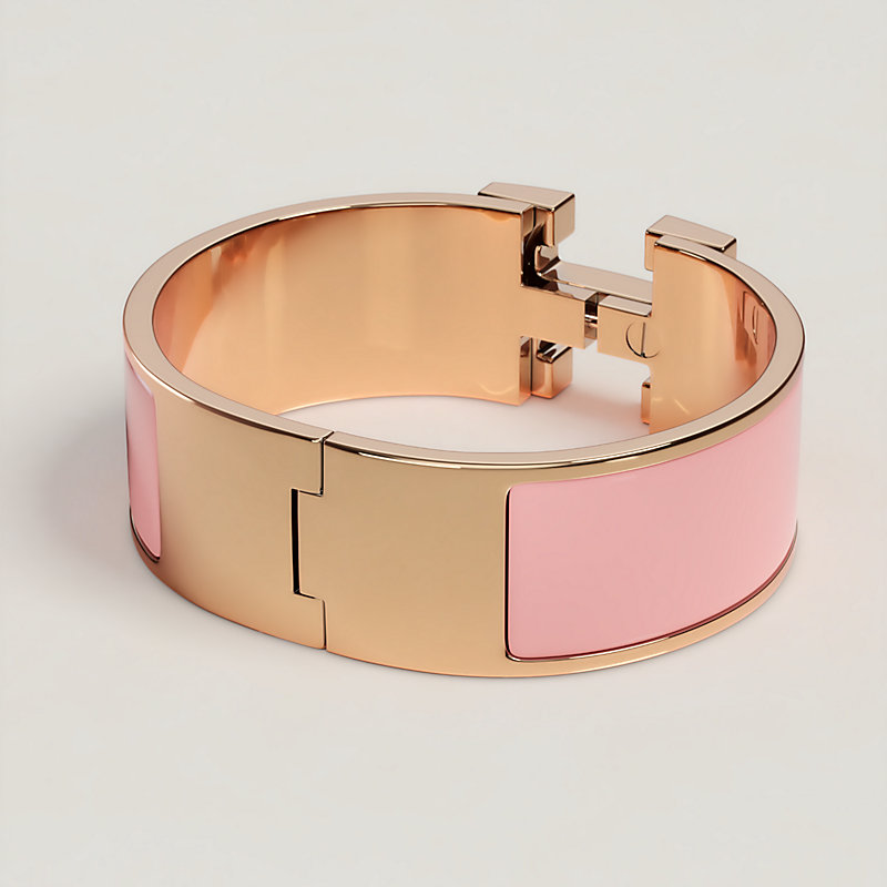 hermes h bracelet pink