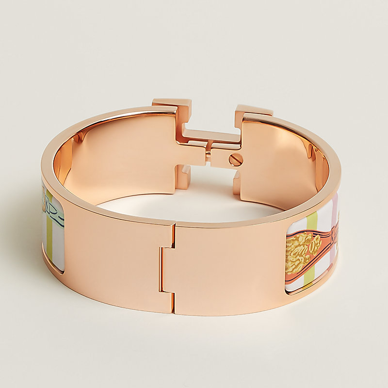 hermes clic clac bracelet rose gold