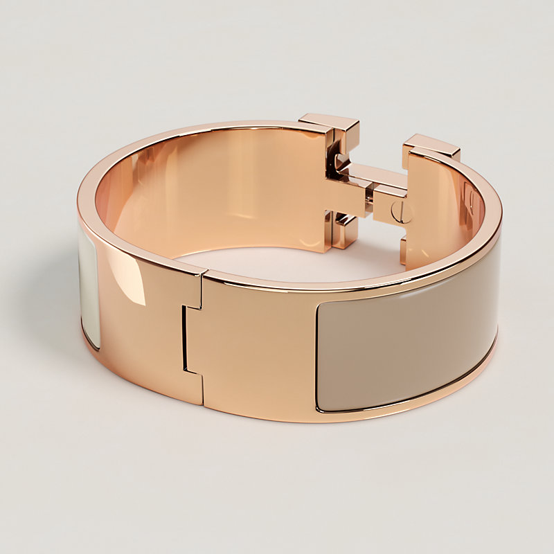 Clic Clic Clac H Color Block bracelet - Beige | Hermès USA