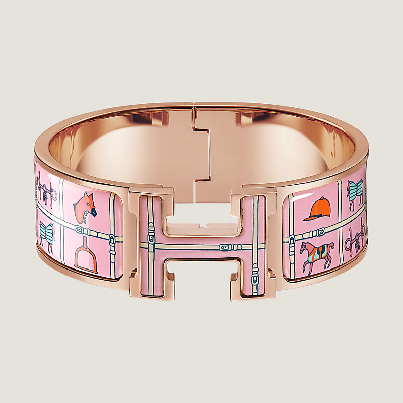 マルチカラーで可愛い◎ 【HERMES】Clic Clac Hバングル エルメス ブランド バングル レディース メタル フランス
