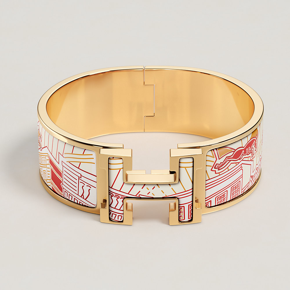 Clic Clac H Faubourg City bracelet - White | Hermès UK