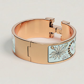 Hermes Les Leopards Clic Clac H Narrow Enamel Bracelet PM PHW – Madison  Avenue Couture