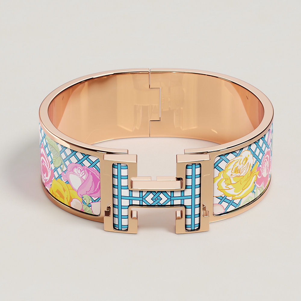 HERMES CLIC CLAC H バングル ローズオランジェ Clic Clac H Roseraie bracelet | Hermès Thailand