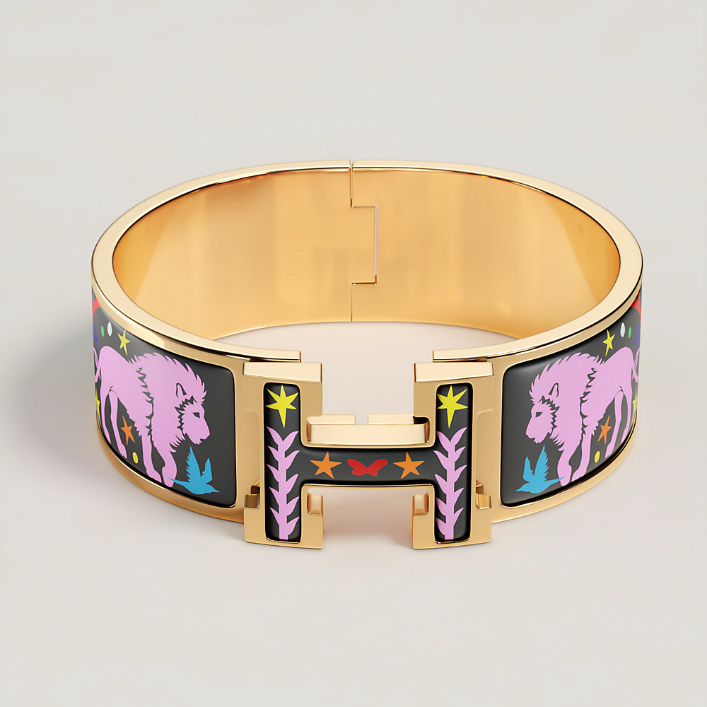 Hermes Womens Clic H Bracelet Gold / Red PM – Luxe Collective