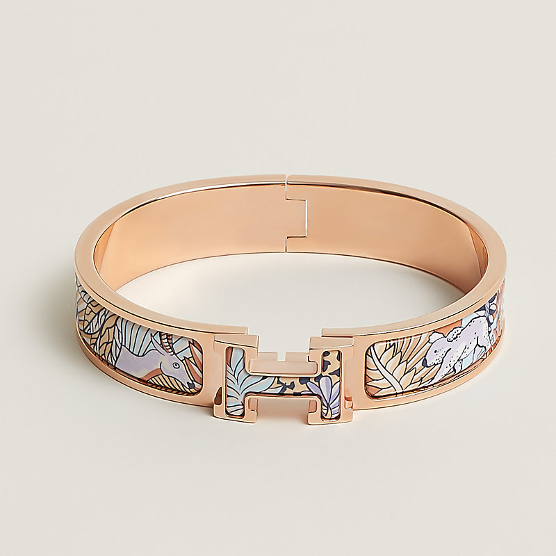 Hermès // Rose Gold Clic H Animaux Camoufles Bracelet – VSP Consignment