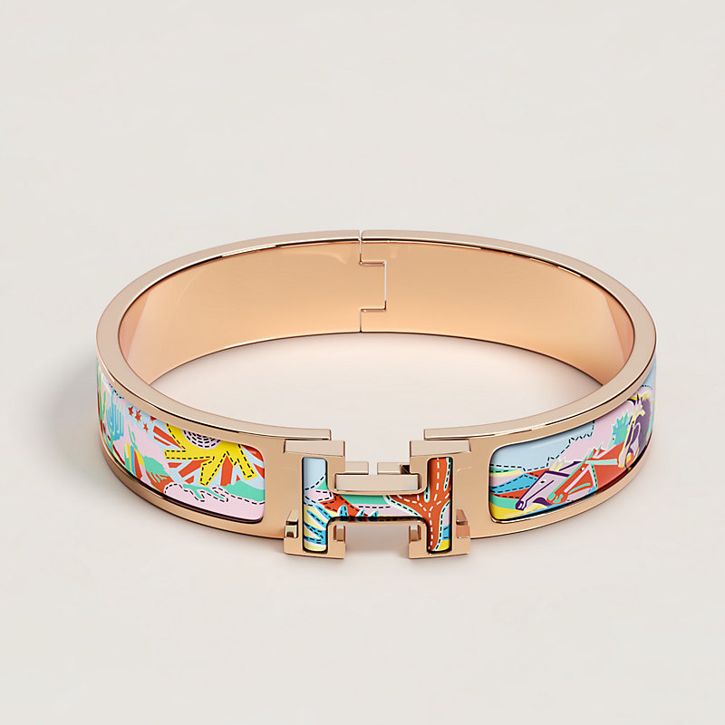 ブレスレット　HERMES Clic H Bracelet イエロー Hermes Clic H Bracelet Jaune Citron Yellow Gold – Queen Station