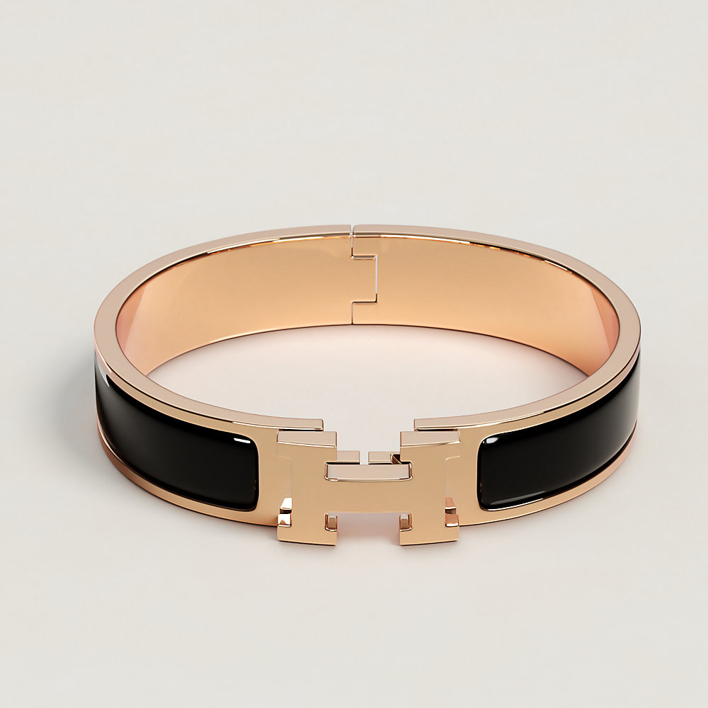 Hermès Gold Plated Savana Dance Enamel Hinged Bangle Bracelet Hermes | TLC