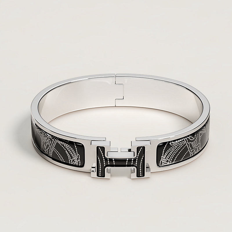 Hermès H Bracelet ピアスセット Clic HH 24 Brides et Chaines bracelet - White | Hermès USA