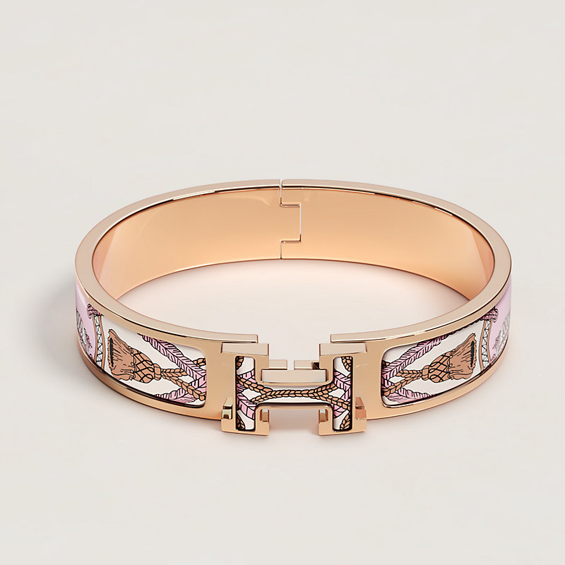 HERMES CLIC CLAC H バングル ローズオランジェ