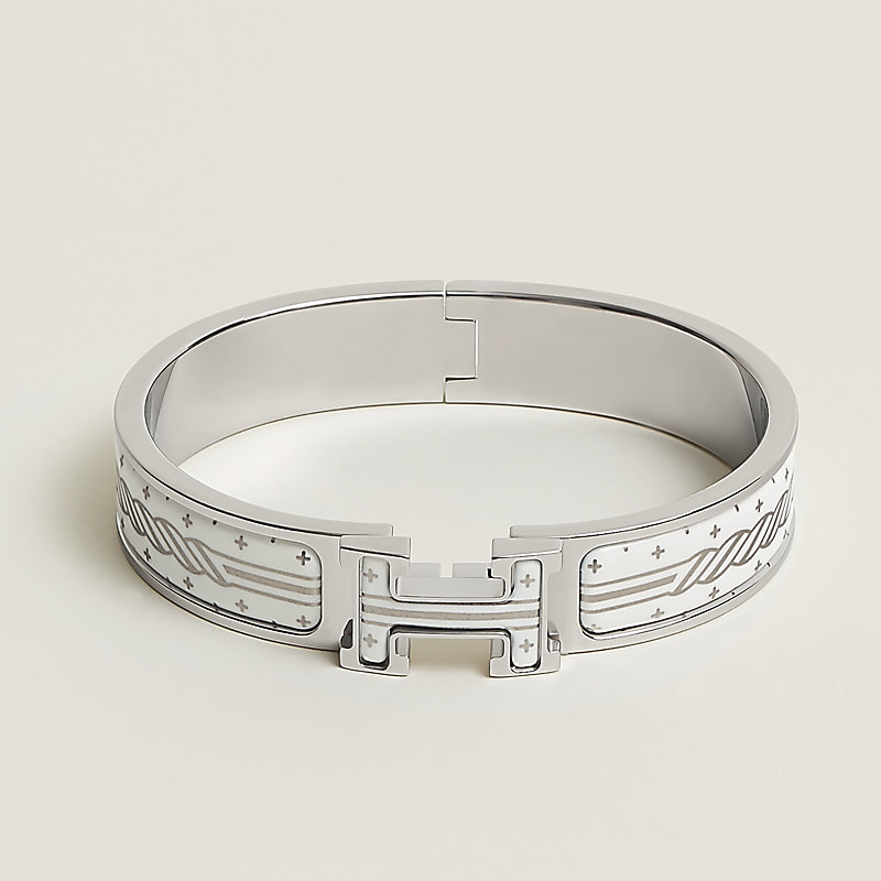 Hermès Parme And Palladium Metal And Enamel Wide Clic Clac H Bracelet PM  Available For Immediate Sale At Sotheby's