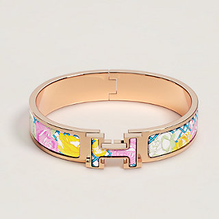 HERMES クリックH ブレスレット Clic H Roseraie bracelet - Green | Hermès Finland