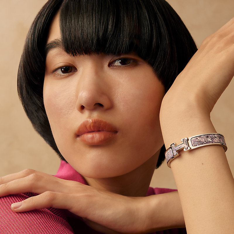 Clic H Sous un Battement d'Ailes bracelet - Purple | Hermès USA