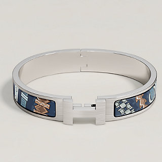 Clic HH 24 Brides et Chaines bracelet - White | Hermès USA