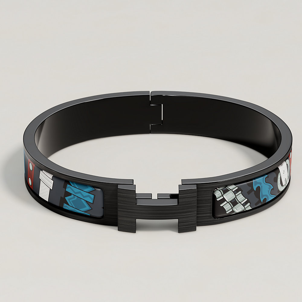 Clic HH 24 Brides et Chaines bracelet - Black | Hermès USA