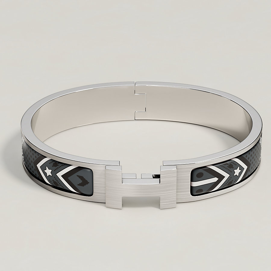 CLIC HH HERMES 直営買付メンズエナメルブレスレット クリックHH