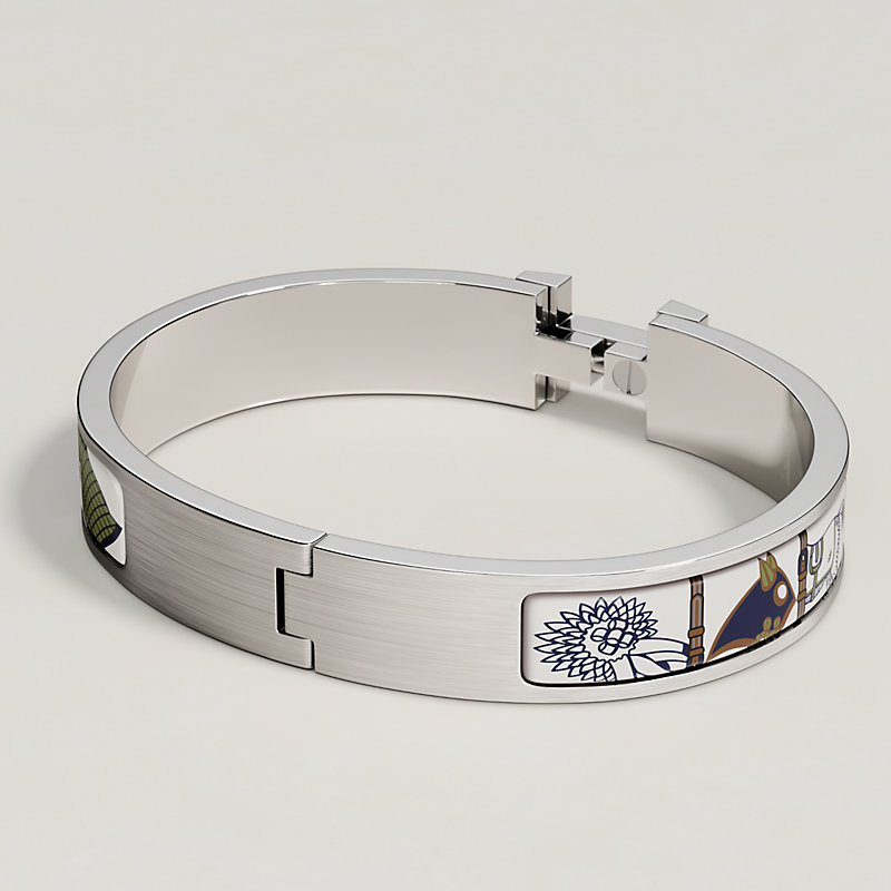 HERMES クリックh シルバー　ホワイト エナメルブレスレット 《クリックH》 | Hermès - エルメス-公式サイト