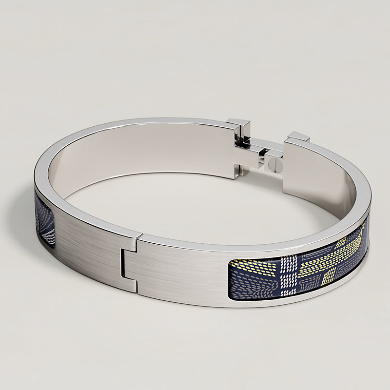 Clic HH Eperon d'Or Sellier bracelet - Blue | Hermès USA