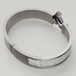 Clic HH Eperon d'Or Sellier bracelet - White | Hermès USA