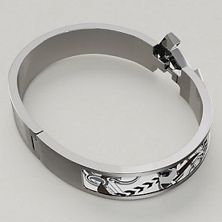 Clic HH Panoplie Equestre Imprimeur Fou bracelet - Brown | Hermès