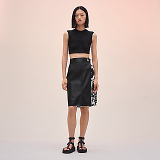 HERMES Flared skirt ★関税込 flared-skirt--4H0332DR02-worn-
