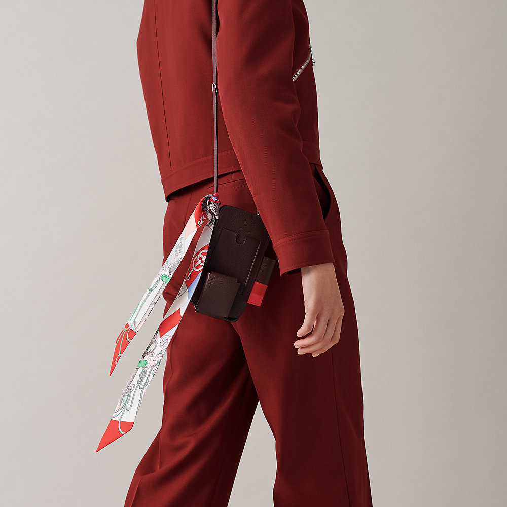 Hermès Cravate Mood Tie twill soie Red Blue Silk ref.243539 - Joli Closet