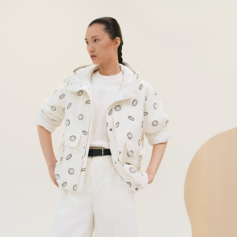 ★リバーシブルで★HERMES Clou deSelleSemisキルティングJacket Clou de Selle Semis