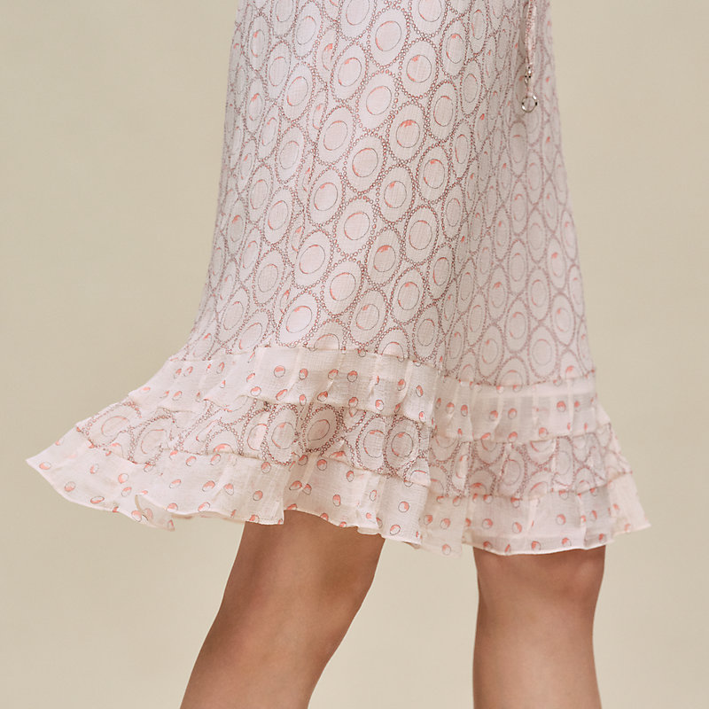 "Clous" drawstring tulip skirt