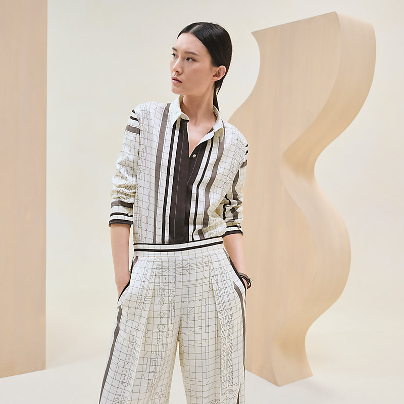 カジュアルに上品★HERMES Coaching Deja Vu ベルト付きカフタン Coaching Deja Vu