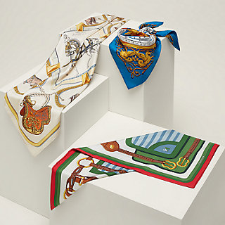 HERMÈS COACHING シルクスカーフ Coaching forever scarf 90 | Hermès UAE