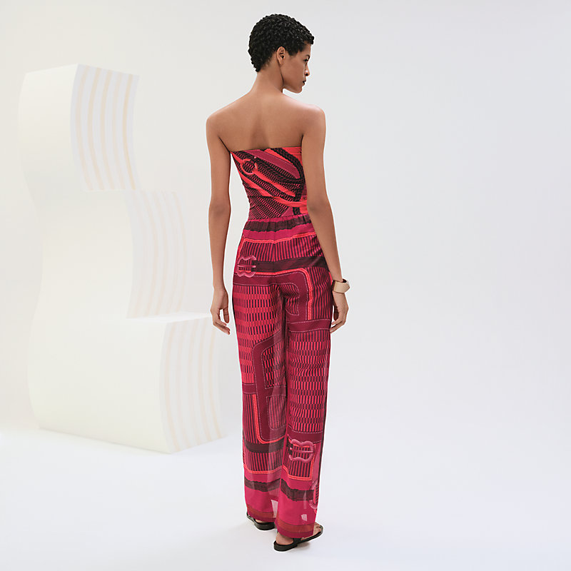 "Coaching Remix" beach bustier jumpsuit