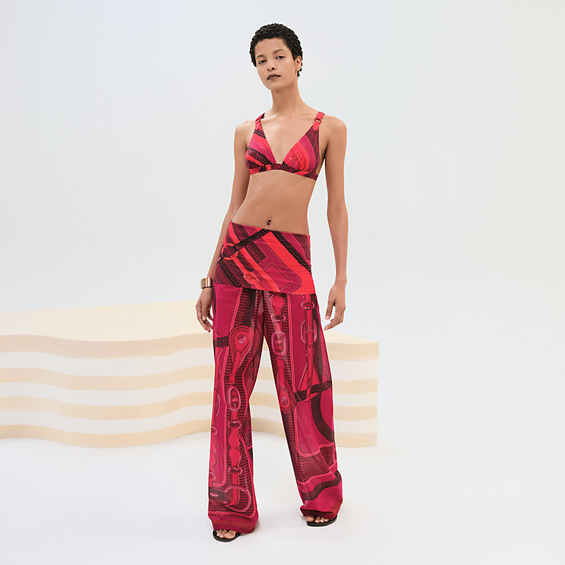 "Coaching Remix" beach bustier jumpsuit