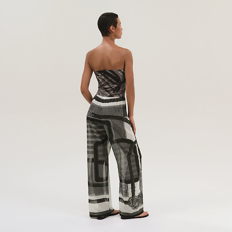 "Coaching Remix" beach bustier jumpsuit