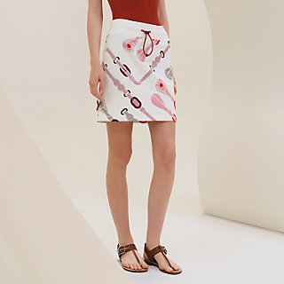 【大人カジュアル】HERMES コーチングリミックス ミニスカート coaching-remix-miniskirt--