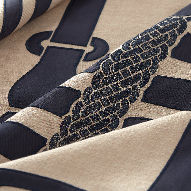 Coaching twill applique scarf 120