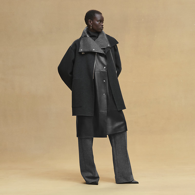 ジャケット・アウター HERMES 2021SS WITH LEATHER H POCKETS Stadium Relax jacket with leather pocket - Brown - 60