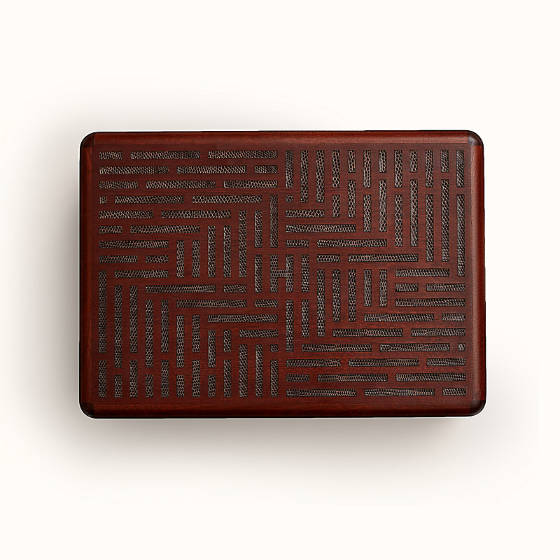 Coffret Casaque H en Dédale pour 6 montres et paires de manchettes, Vue: , vue 3 sur 3