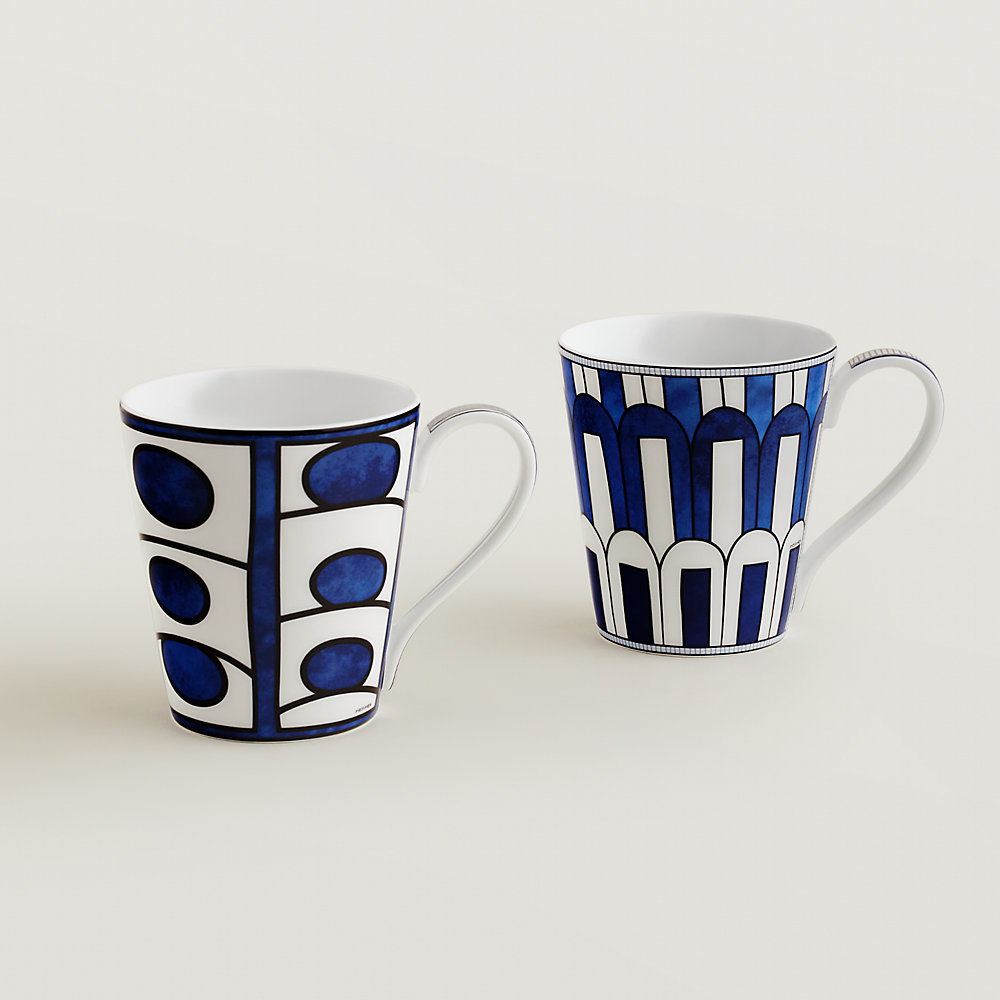 Lot De 2 Tasses Hermès Bleu D’Ailleurs – Porcelaine France – Authentique – NEUF