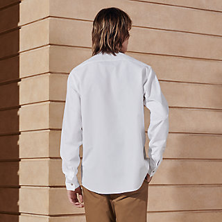 Collarless sporty fit shirt | Hermès USA