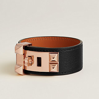 HERMES エルメス レザーブレスレット Collier de Chien 24 黒 レザーブレスレット 《コリエ・ド・シアン》 24 | Hermès