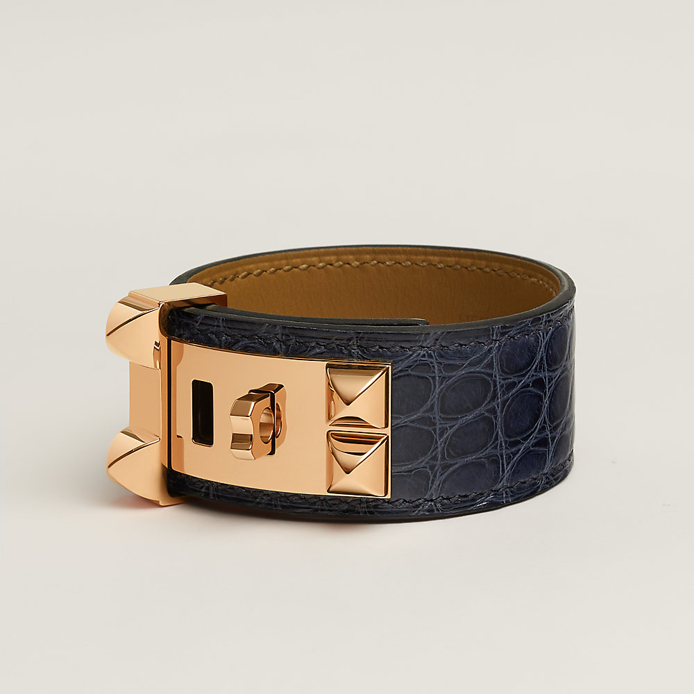 Hermès Bleu Saphir Swift Collier de Chien CDC Bracelet - Ann's