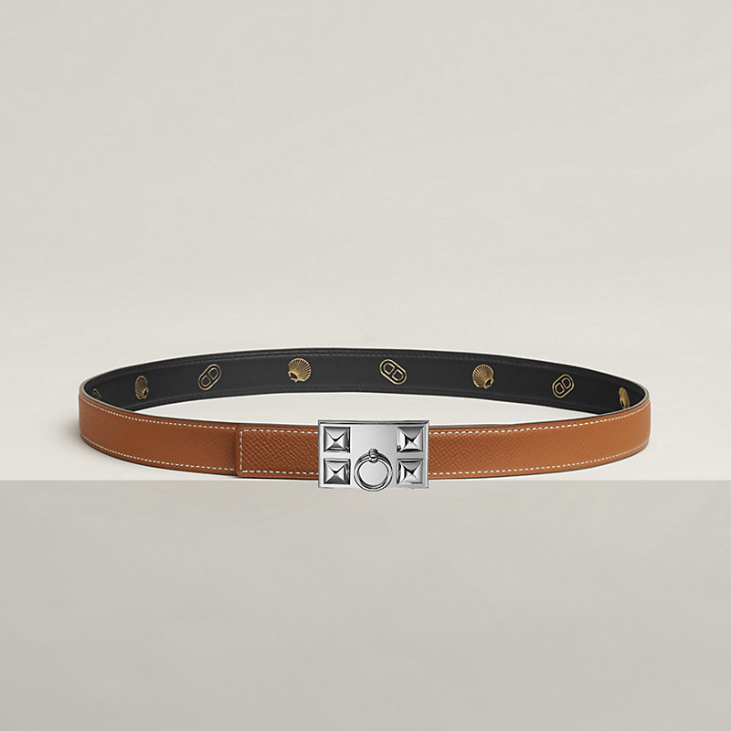圧倒的存在感【HERMES】Collier de Chien 32 ベルト 黒金具 HERMES Collier de Chien Belt Black Leather Silver Metal